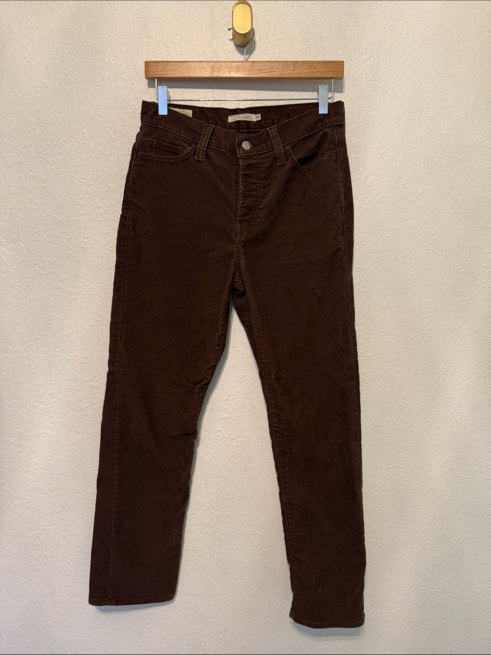 LEVI’S WEDGIE STRAIGHT FIT CORDUROY WOMEN'S PANTS 28 - Picture 5 of 10